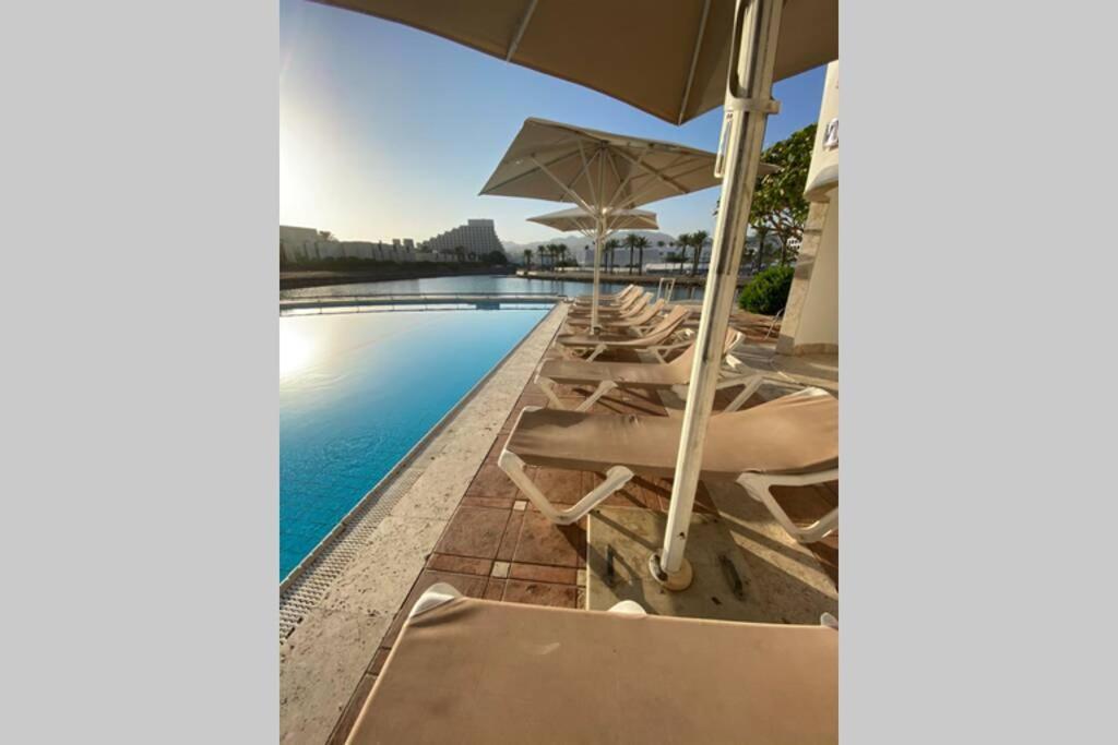 埃拉特Haverim Ba'Lagouna Amazing Duplex 3Br Front Sea公寓 外观 照片
